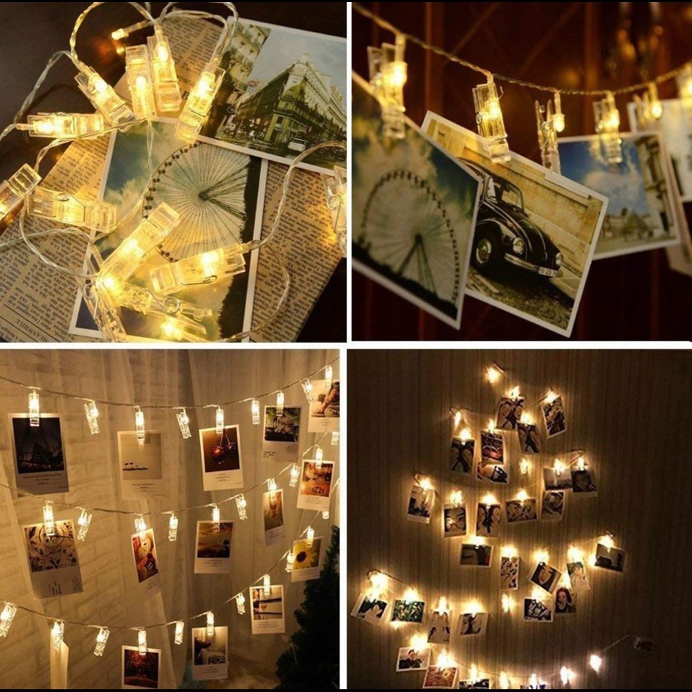 Waterproof LED String 20 Clips Battery Powered